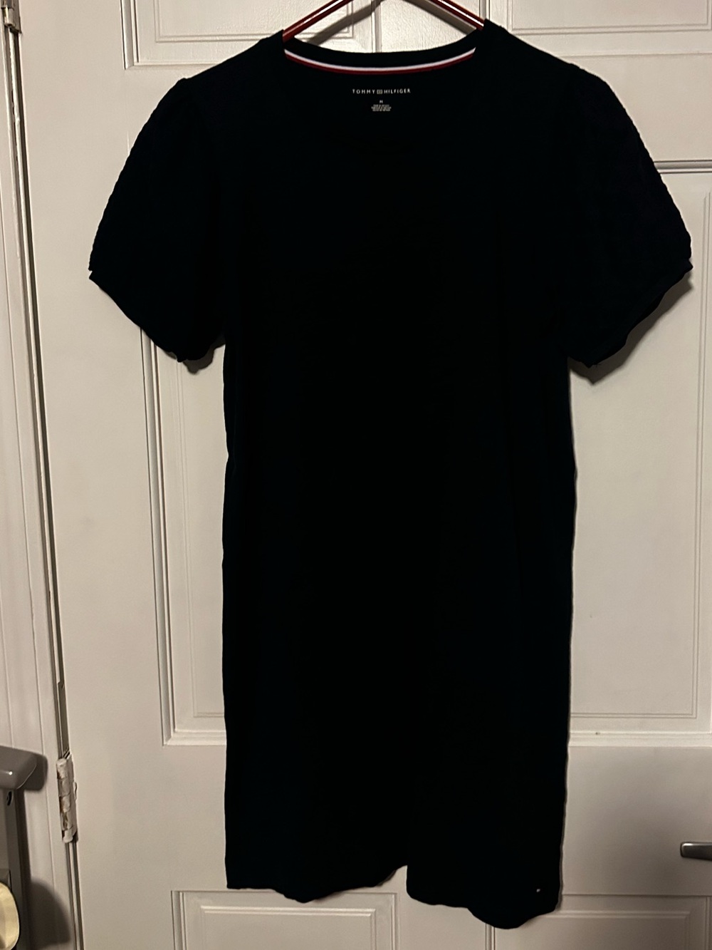 Tommy Hilfiger Blue Short Sleeve T-Shirt Dress with Subtle Trim